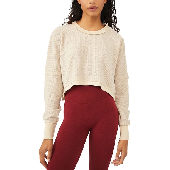 NEW Free People Movement Dream Work Layer Knitted Tee - Picture 5 of 12